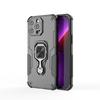 For iPhone 14 Pro Max Phone Case WANLONFENG PC TPU Back Cover Kickstand with Tempered Glass