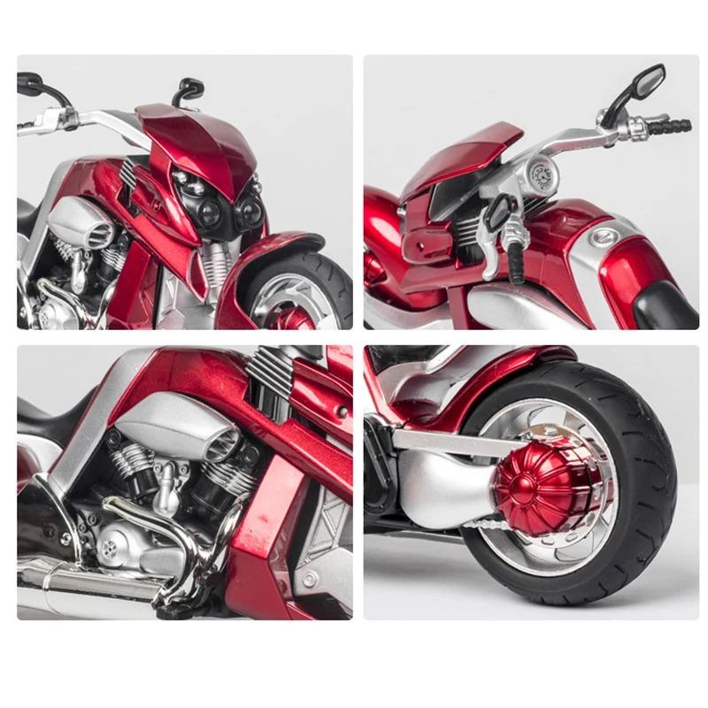 1/12 Yamaha Tyrannosaurus Rex V-REX Rennmotorrad Simulation Legierungs-Motorradmodell Ton und Licht Sammlung Kinderspielzeug Geschenk