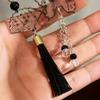 Calligraphy Fan Ring Butterfly Style Retro Vintage Phone Link Decoration Bag Pendant For Daily Elegant Bag Hanging Accessories