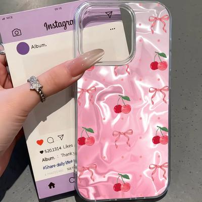 Capa de Celular Rosa Cereja Laço Leopardo Meninas Para Honor 400 Pro X9c Magic7 Magic6 200 Lite Smart X9a X8a X8b X8c X7c Fundas Capa