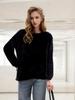 2025 Autumn/Winter Women's Faux Mink Long-Haired Knitted Sweater - Round Neck Fashion Pullover, Solid Color.