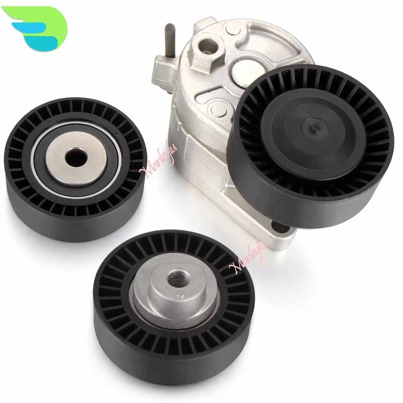 3PCS Belt Tensioner 11281748130 11281748131 11281427252 For BMW E36 E39 E46 E53 320i 323i M3 Z3