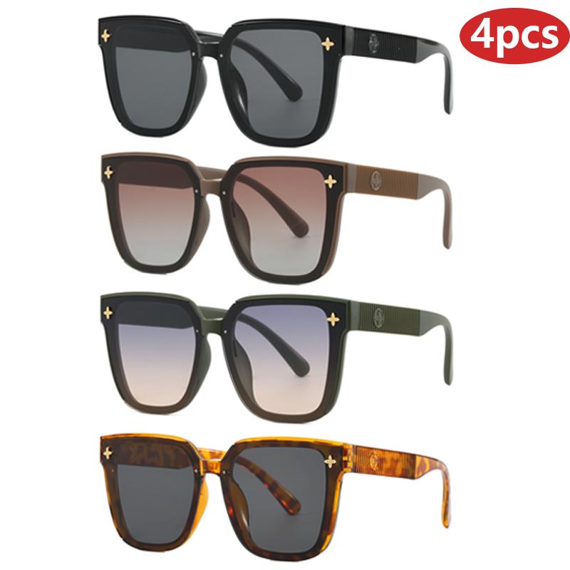 4pcs Pack Luxury Brand Sunglasses Women Outdoor Cat Eye Designe Sunshade Sun Glasses Classics Gradient Eyeglasses UV400