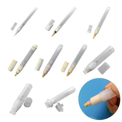 2 Stück Leere Stifte Flache oder Runde Spitze Nachfüllbar Acrylfarben Leerer Marker Leerer Malstift Zum Malen auf Holz Stoff Leinwand