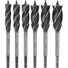 Four-flute Woodworking Reaming Drill Spiral High Carbon Steel Drill Set 6 Pieces - DD01