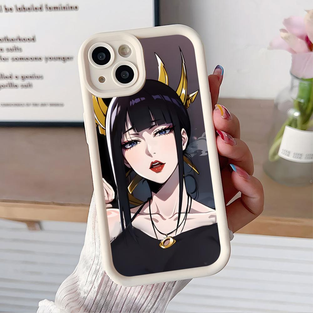 

Senjumaru Shutara Phone Case for iPhone 17 16 15 14 13 12 11 Air Pro Max Plus White Soft TPU Shockproof Cover iPhone 14 Plus
