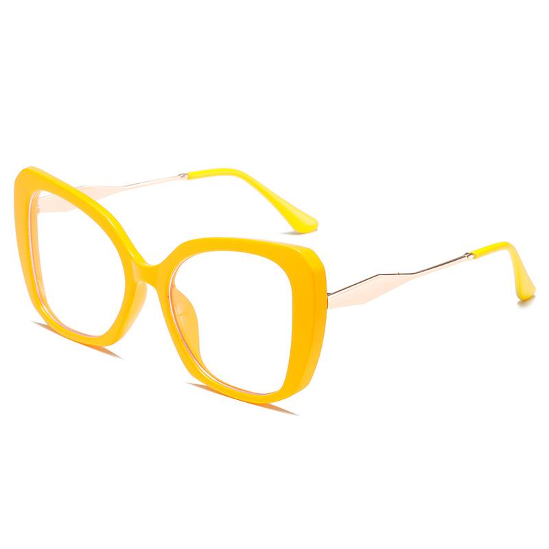 Rhaegal 2025 New Design Metal Cat Eye Anti Blue Light Glasses for Women Trendy Plano Lenses Transparent Computer Glasses Eyewear