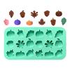 18-Cavity Fall Silicone Molds Pumpkin Pine Cone Maple Leaves Soap Candle Chocolate Craft Autumn Halloween Thanksgiving Decor
