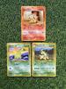 Pokémon Trading Card Cards Bayleef (old Back) Cyndaquil, Chikorita, (3-card Set)