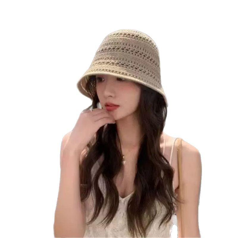 Spring/Summer 2025 Women's Japanese Knit Fisherman Hat - Breathable, Versatile, Sunshade, Sunscreen Bucket Hat
