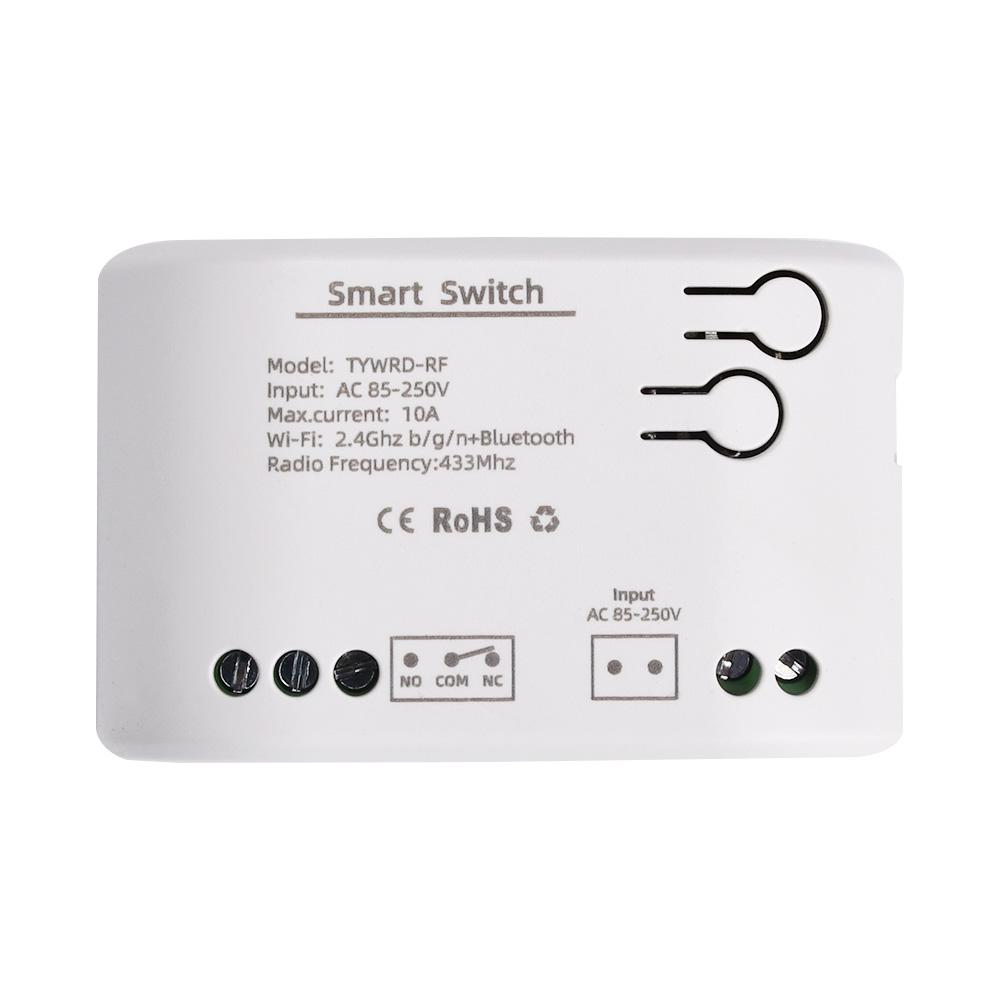 1CH Work With Tuya Smart Remote Control Wireless Wifi Switch Module DC7-32V AC85-250V 2200W RF Receiver 10A Wifi Relay DIY