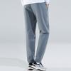 Anta Training Series Solid Color Logo Waterproof Oil Resistant Straight Leg Knitted Sports Pants Men Pants Snow-Rock-Gray 952317501-1