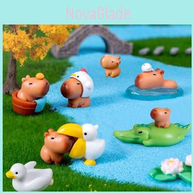 Cute Capybara Mini Figure Blind Box Decorations Resin Craft Toy Car Desk Ornament