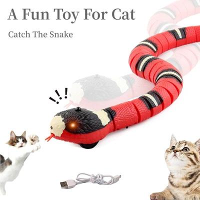Smart Sensing Snake Cat Toys Interaktivní automatická elektronická Snake Cat Teaser USB nabíjecí příslušenství pro kočky pro kočky Psi Hračka pro kočky