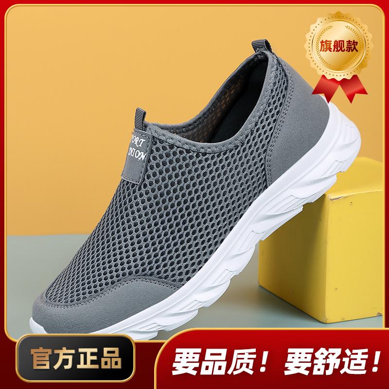 Summer Breathable Cloth Shoes Driving New Lightweight Mesh Walking Sports Mesh Shoes
