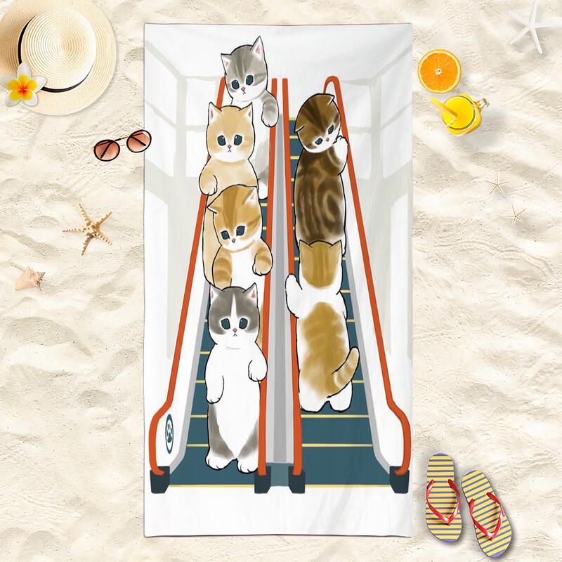 Printed Absorbent Double-Sided Velvet Beach Towel