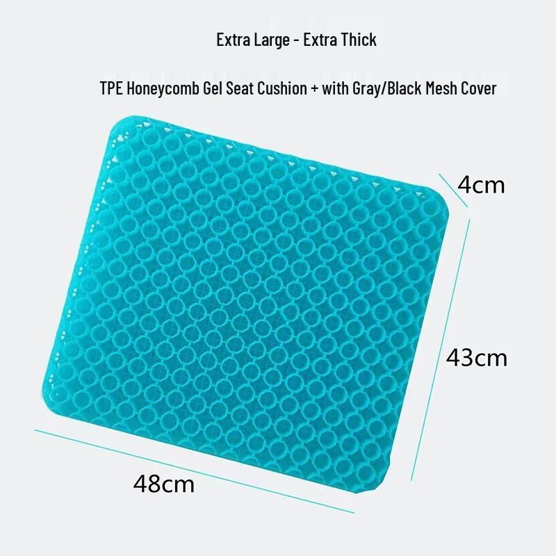 Fourth-Gen Breathable Gel Honeycomb Seat Cushion for Car & Office – Cooling Summer Pad