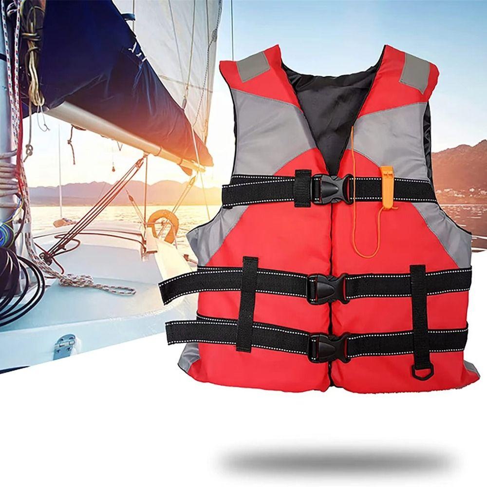 Easily Adjustable Adults Life Jacket Safety Straps Aid Safety Jacket Water Sport Vest Lifesaving