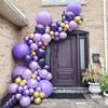 126pcs Purple Balloon Chain with Hollow Butterfly Scene Arrangement Garland Adult/child Baby Shower/wedding Decoration Birthday Party