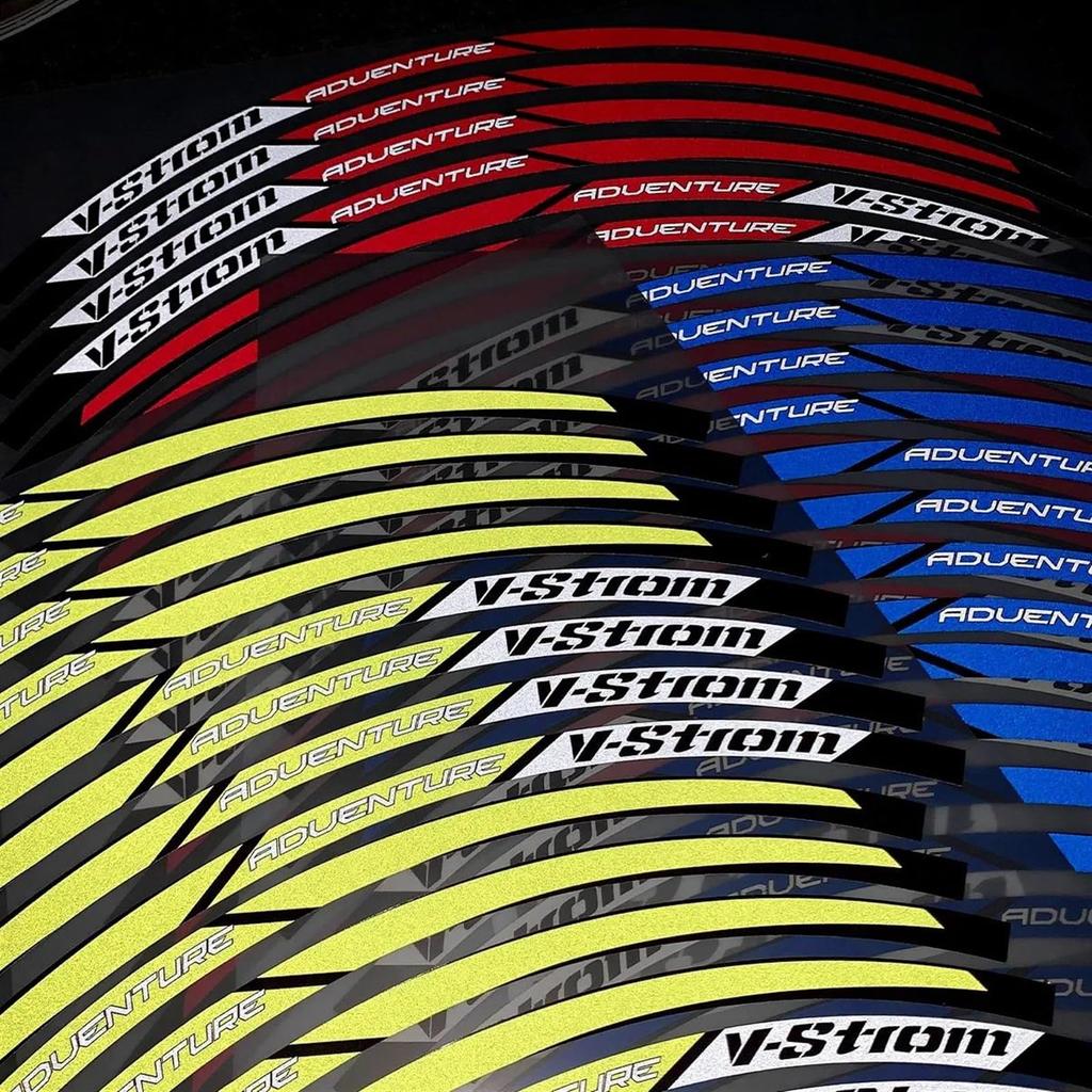 Motorcycle 19" 17" Wheel Sticker Hub Rim Decal Reflective Stripe Tape Fits Modified Decoration