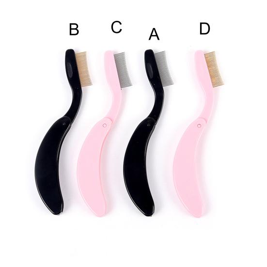 Spazzola per ciglia, forniture di bellezza sicure, impugnatura comoda, semplice, in acciaio inossidabile antiruggine, per sopracciglia da donna