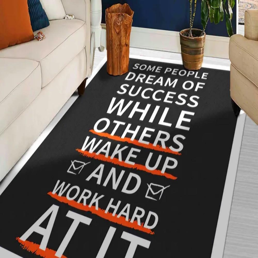 Motivational Quote Carpet Mat Rug Home Decoration Floor Rugs for Living Room Bedroom Office Home Bedroom Living Room Decoration