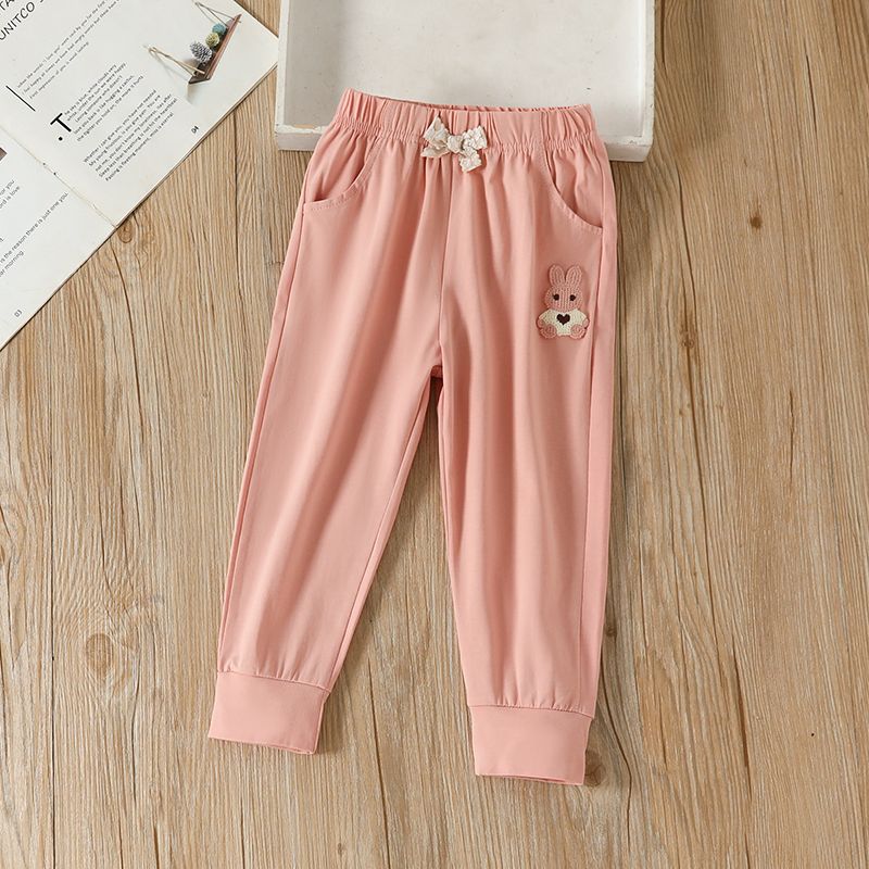Children's Clothing Women's Cotton Pants Summer Clothing New Thin and Versatile Pants Girls' Casual Pants