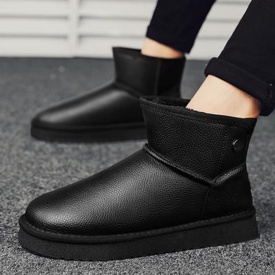 Mode Bottes Homme Hiver Garder au Chaud Bottes de Neige Mode Chaussures en Coton Peluche Homme Bottes Mocassins de Conduite Qualité Homme Confort Mocassins Coton