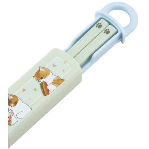 Skater mofusand Chopsticks and Chopstick Case Set, 16.5cm, for Children, Antibacterial, Made in Japan, ABS2AMAG-A