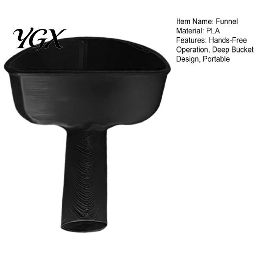 Camping Water Container RV Inlet Funnel 3.54-in Wide Mouth Bucket Design for Easy Filling Hands-Free Swivel Locking Mechanism Durable PLA Material
