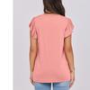 Damen T-Shirt mit V-Ausschnitt, lockere Passform, modisches Oberteil