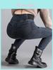 High Waist Jeans For Women With Stretch Cotton For Fall Winter Casual Comfort