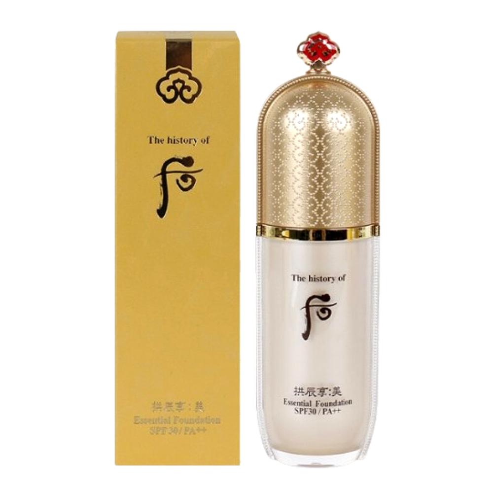 

The History of Whoo Gongjinhyang Mi Essential Skin Foundation SPF30 PA++ 40ml Korean Herbal Base Makeup Flawless Coverage K-Beauty(Shade 1/2) Shade 2 (Natural Beige)