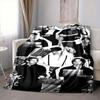 1Pc Kpop Idols Black White Vibes Blanket Soft And Comfortable Casual Warm Camping Travel Christmas Halloween Xmas Gift M9291