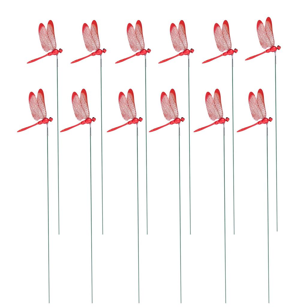 Insect Simulation Poles, 3d Garden Decorations, Insect-repellent Garden Decorations, Courtyard Decorations (12 Pieces/set)
