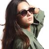 Vintage Polygon Square Women Sunglasses Fashion Hexagon Clear Ocean Lens Shades Uv400 Men Rivets Sun Glasses Oculus