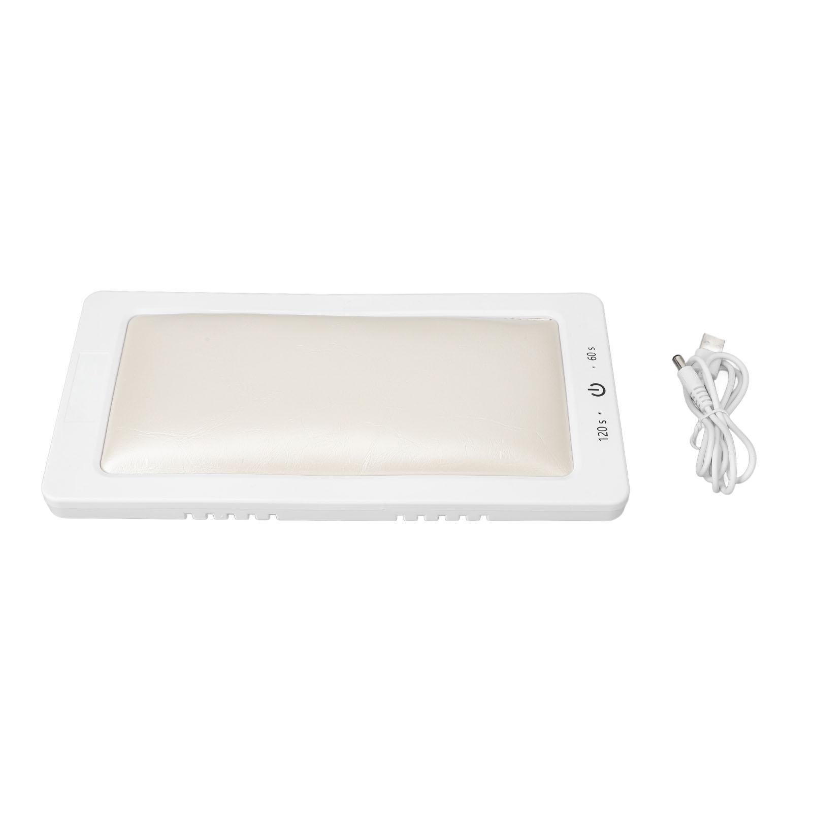 

Foldable Nail Gel Dryer 27pcs Light Chips 2 Timing PU Leather Hand Pillow Nail Polish Curing Lamp White белый