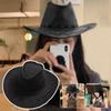 Adult Party Hat Western Cowgirl Hat Wide Brim Cowboy Hat Fashion Musical Festival Party Hat Handkerchief Cosplay Costume
