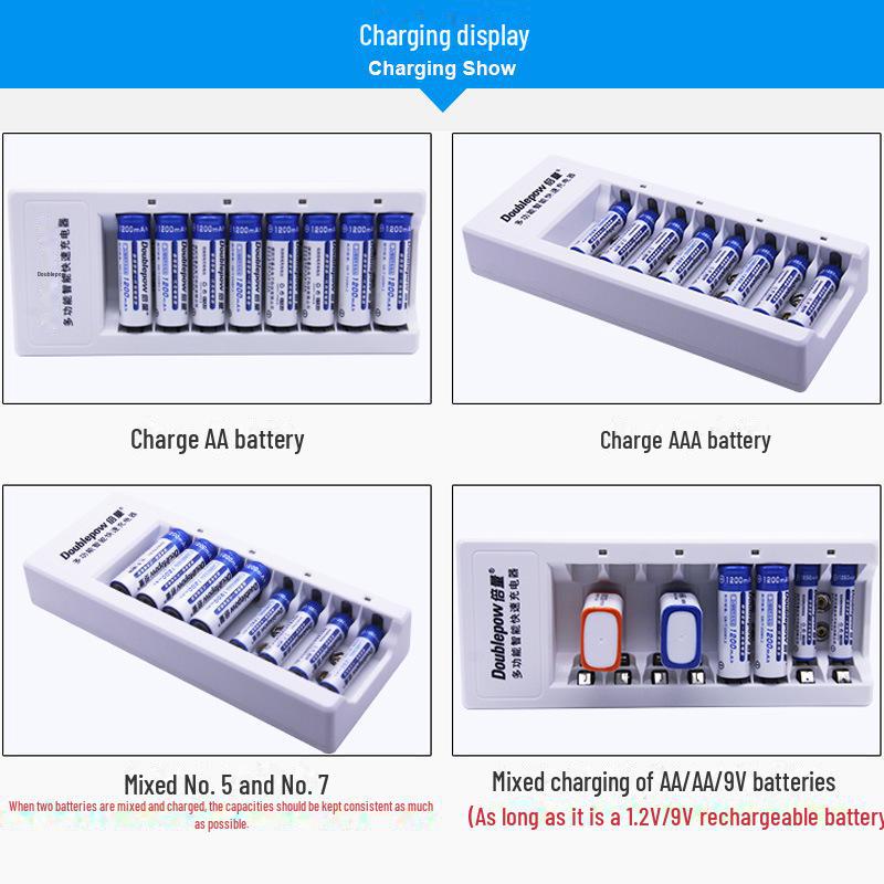 7/9V AA Akku-Ladegerät - Neues Multifunktionsmodell