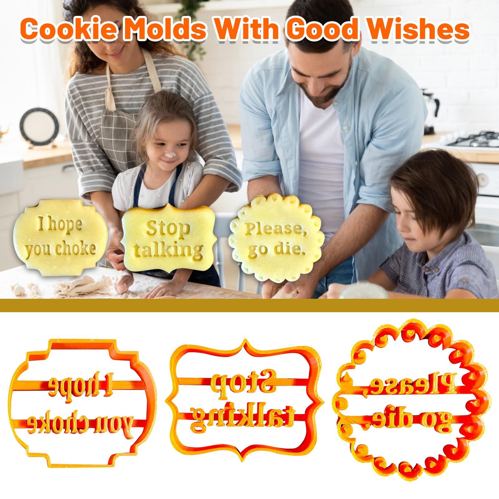 

Sagit 3PCS Cookie s With Good Wishes Kitchen Alphabet Biscuits Baking DIY