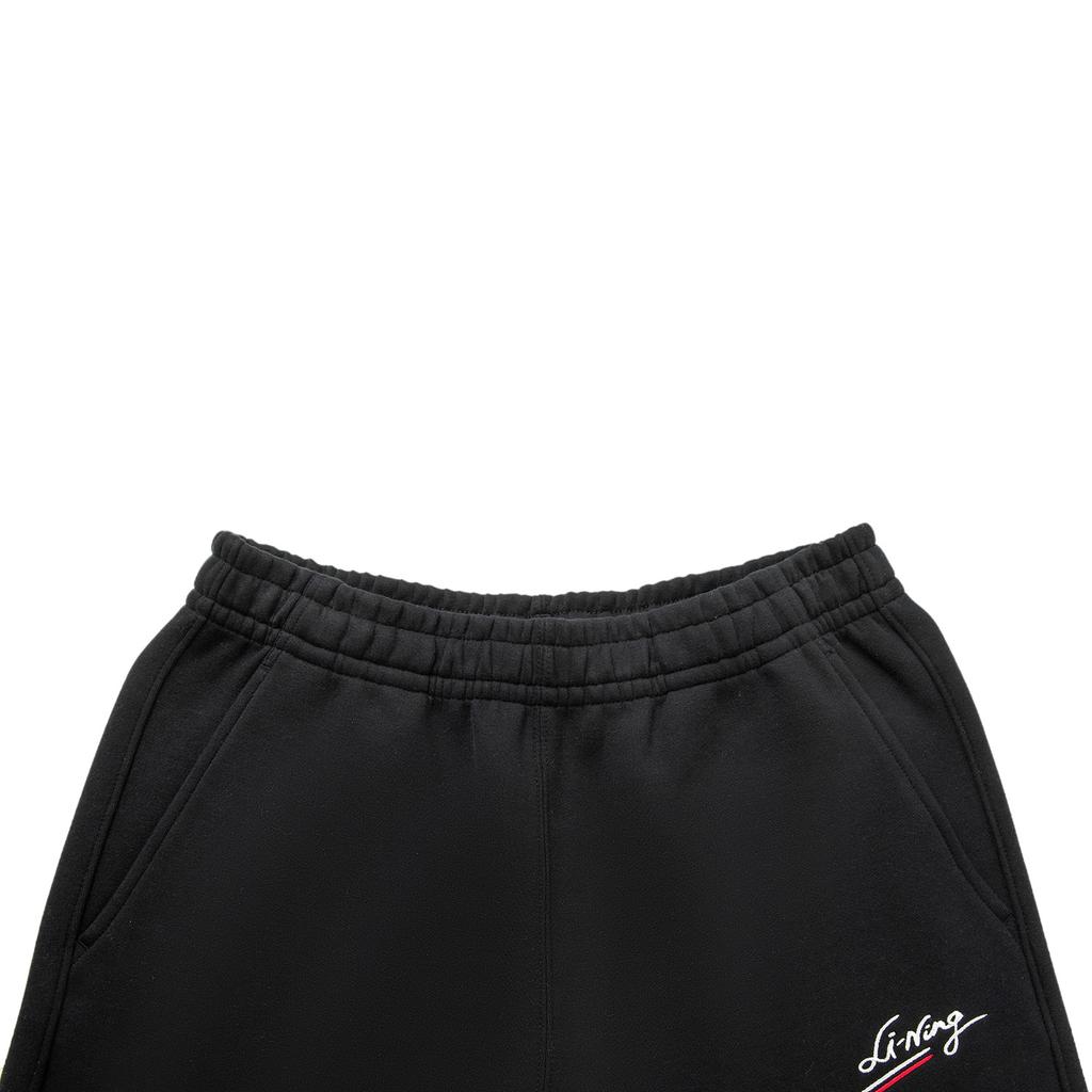Li Ning Sports Lifestyle Series Letter Embroidery Brand Logo Tapered Knit Joggers Women Joggers AKLV836-2