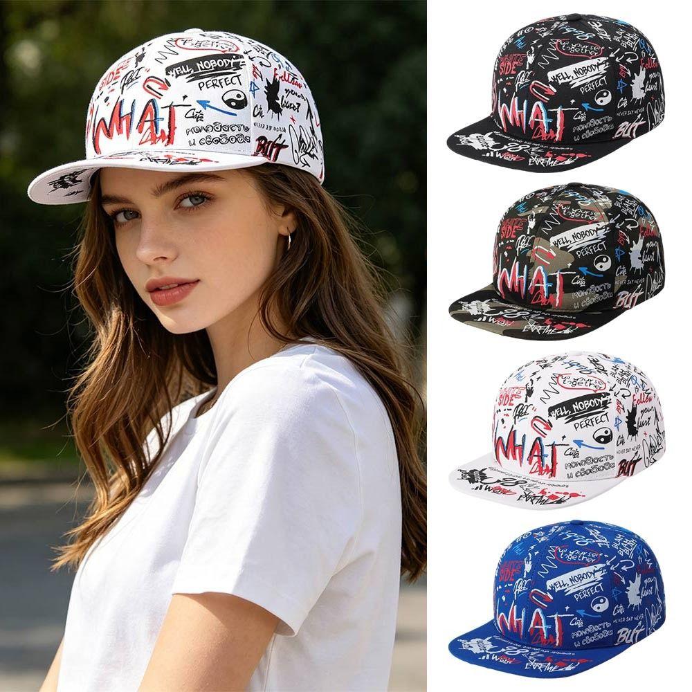 Print Baseball Cap Hip Hop Visor Casual Sun Hat for Men Women