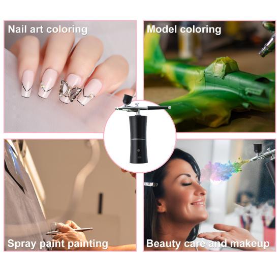 Portable Airbrush Kit Cordless Airbrush Pen 3 Pressure Settings Airbrush Makeup Tool for Nail Art & Cake Decorating