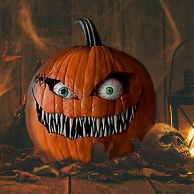 ABWR-Slanted-Eyed Pumpkin Ornaments Resin Craft Decorations Bar Halloween Decorations For Living Rooms, Bedrooms, Offices
