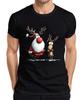 Weihnachtsmann Rentier Lustig Weihnachten Geschenk Retro Cartoon Herren T-Shirt