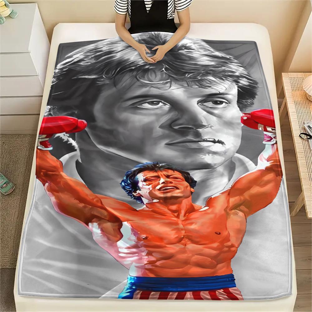 1pz Coperta in Flanella con Stampa Rocciosa, Alta Qualità per Tutte le Stagioni, Decorazione per la Casa, Calore e Comfort, Perfetta per Regali di Natale