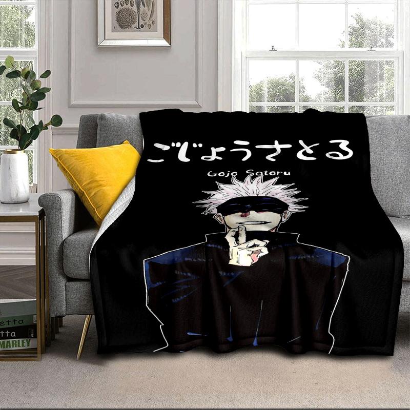 Jujutsu Curse Battle Blanket Flannel Blanket for bed, sofa, Camping, Hiking, Picnic Essentials, gift for family Fan gifts