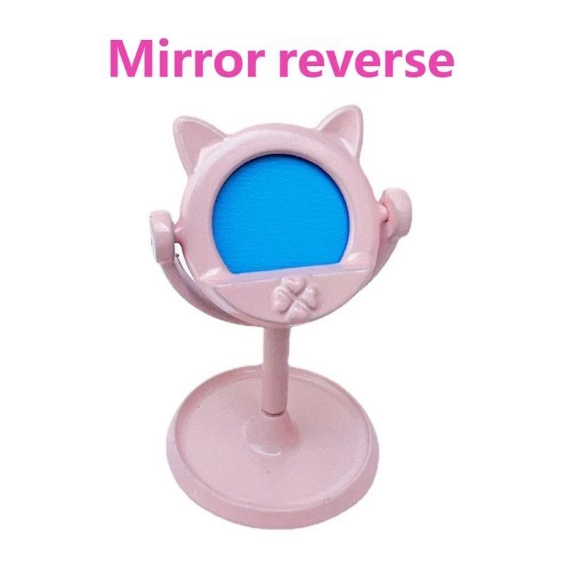 1:12 Scale Doll House Miniature Vanity Mirror With Comb Set For Realistic Scene Setting Decoration Doll Accessories