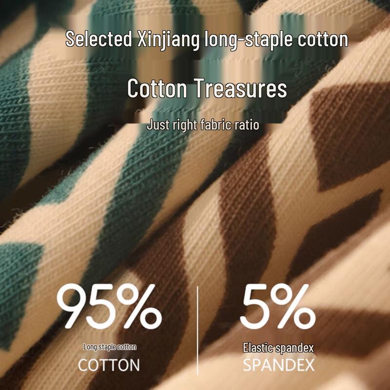 MIIOW Men's 10A Antibacterial Cotton Boxer Briefs 3-Pack