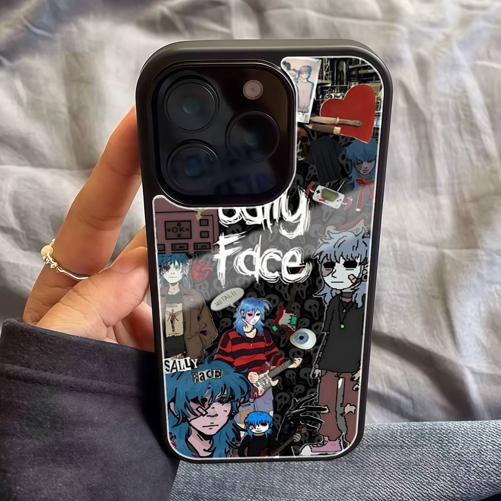

Fashion S-Sally Face Thriller Game Phone Case Hard Plastic Phone Case For Iphone 17 Air 16 15 14 13 12 11 Pro Max PC TPU iPhone 12promax